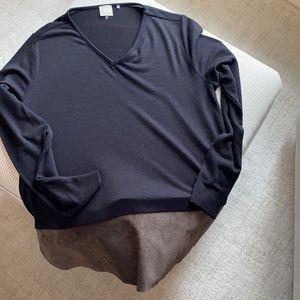 Suede bottom tunic top